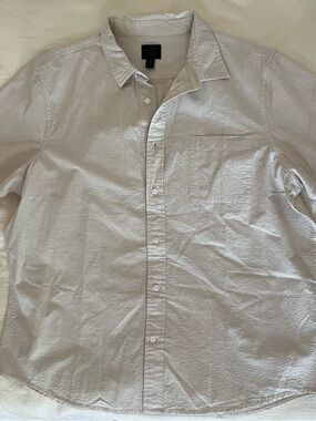 14th & Union Men's White Textured Button-Down Shirt